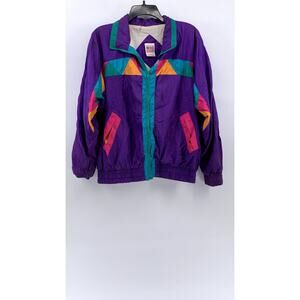 ROCK CREEK CASUALS Women's Vintage Multi Zip-Up Windbreaker SZ M